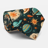  ruimtevaartuig Rocket Ships Pattern -Cosmos(6) Stropdas (Opgerold)