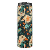  ruimtevaartuig Rocket Ships Pattern -Cosmos(6) Thermosbeker (Achterkant)