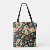  ruimtevaartuig Rocket Ships Pattern -Cosmos(6) Tote Bag (Achterkant)