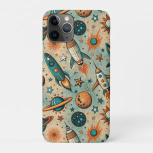 ruimtevaartuig Rocket Ships Pattern -Cosmos(7) Case-Mate iPhone Case