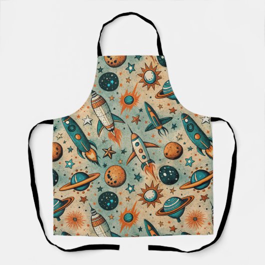 ruimtevaartuig Rocket Ships Pattern -Cosmos(7) Schort (Voorkant)