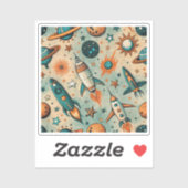 ruimtevaartuig Rocket Ships Pattern -Cosmos(7) Sticker (Vel)