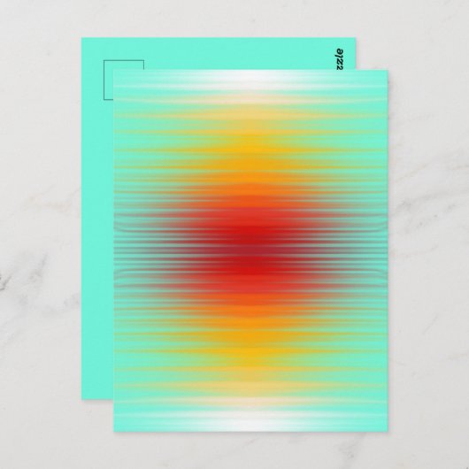 Ruimtevaartuig terugkeer plasma veld kleuren Abstr Briefkaart (Voorkant / Achterkant)