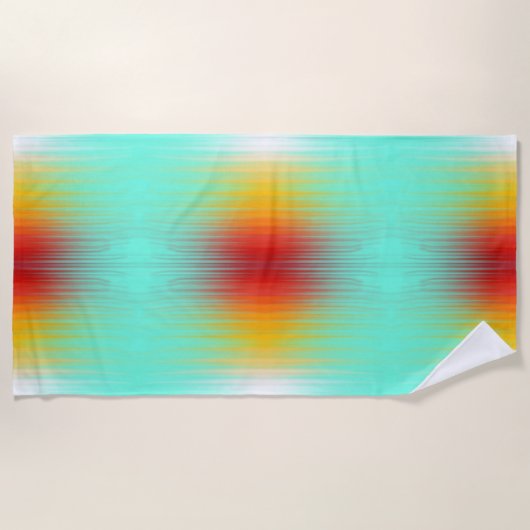 Ruimtevaartuig terugkeer plasma veld kleuren Abstr Strandlaken (Voorkant)