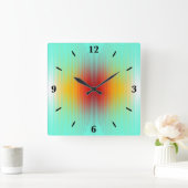 Ruimtevaartuig terugkeer plasma veld kleuren Abstr Vierkante Klok (Huis)