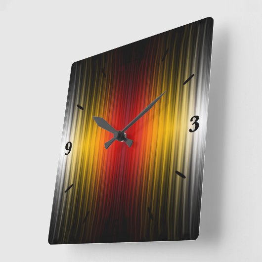 Ruimtevaartuig terugkeer plasma veld kleuren patro vierkante klok (Hoek)