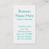 ruimtevaartuig visitekaartje (Achterkant)