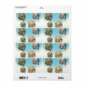 Ruimtevaartuigen die door een planeet vliegen etiket (Full Sheet)