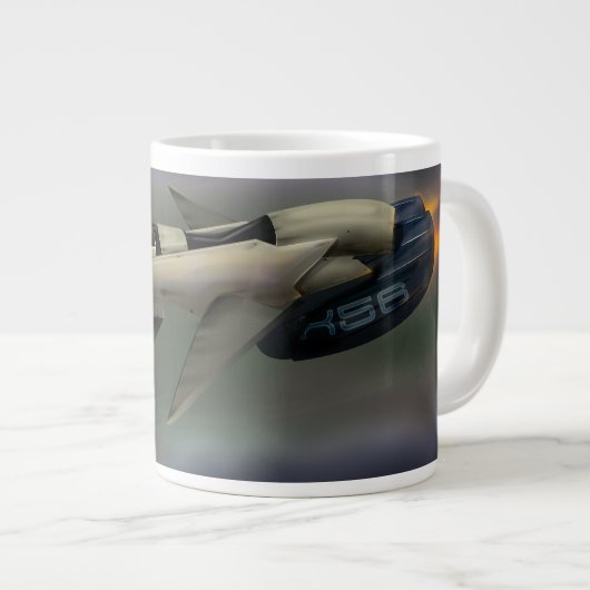 Ruimtevaartuigen die door een planeet vliegen grote koffiekop (Voorkant rechts)