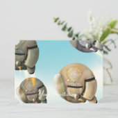 Ruimtevaartuigen die door een planeet vliegen kaart (Staand voorkant)