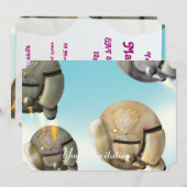 Ruimtevaartuigen die door een planeet vliegen kaart (Voorkant / Achterkant)