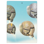 Ruimtevaartuigen die door een planeet vliegen klembord (Achterkant)