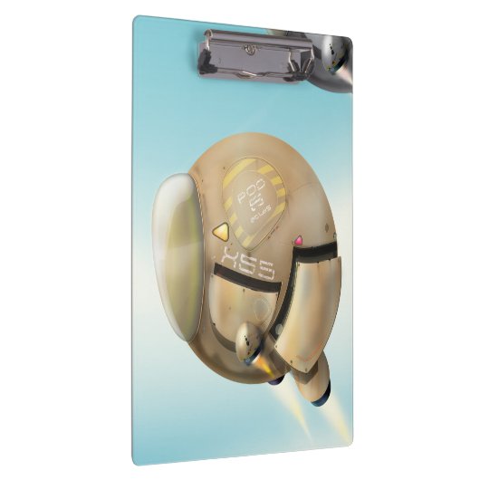 Ruimtevaartuigen die door een planeet vliegen klembord (Rechts)