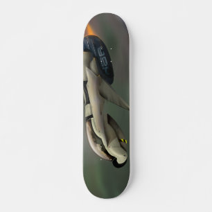 Ruimtevaartuigen die door een planeet vliegen skateboard