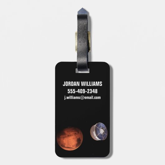 Ruimtevaartuigen met de Perseverance Rover Bagagelabel (Achterkant verticaal)