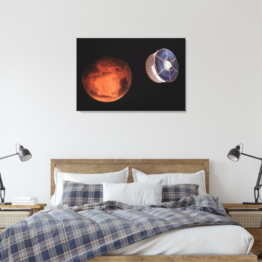 Ruimtevaartuigen met de Perseverance Rover Canvas Afdruk (Insitu (Slaapkamer))