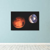 Ruimtevaartuigen met de Perseverance Rover Canvas Afdruk (Insitu (Houten vloer))