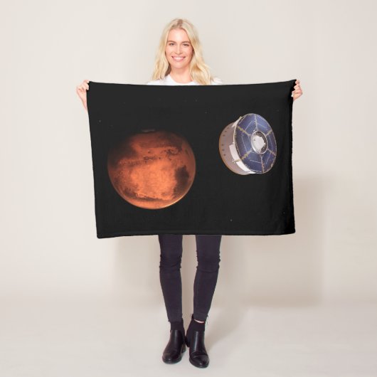 Ruimtevaartuigen met de Perseverance Rover Fleece Deken (In situ)
