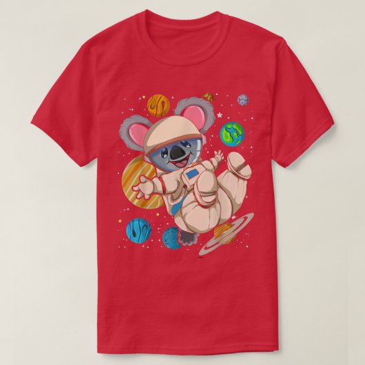 Ruimtevaartwetenschappen Koala dierentuin ruimteva T-shirt (Design voorkant)
