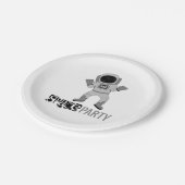 Ruimtevaartwetter Papieren Bordje (Gekanteld)