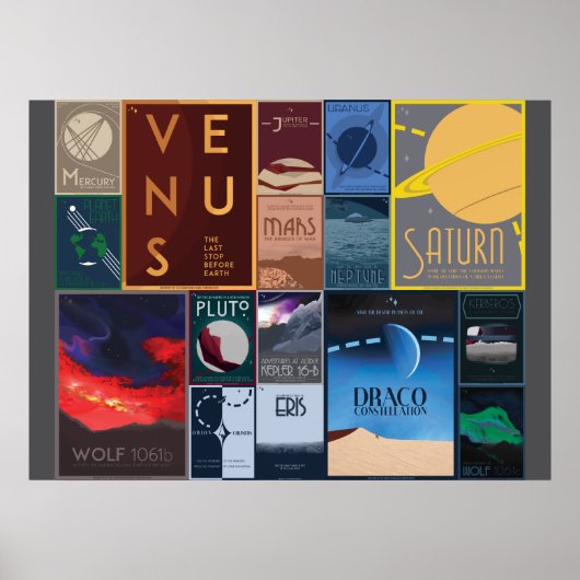 Ruimtevaartwisposters Collectie Poster (Voorkant)