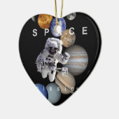 ruimtevaartzonnetplaneten voor ruimtevaartmissies keramisch ornament (Links)