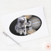 ruimtevaartzonnetplaneten voor ruimtevaartmissies ovale sticker (Envelop)
