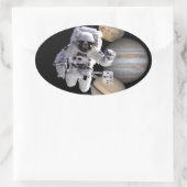 ruimtevaartzonnetplaneten voor ruimtevaartmissies ovale sticker (Tas)