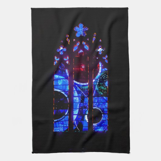 Ruimtevenster in de nationale kathedraal van Washi Theedoek (Verticaal)