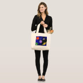 Ruimteverftas Grote Tote Bag (Voorkant (model))
