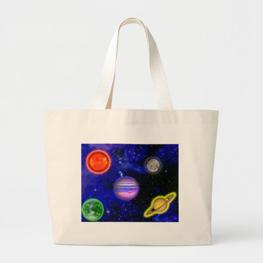 Ruimteverftas Grote Tote Bag (Voorkant)