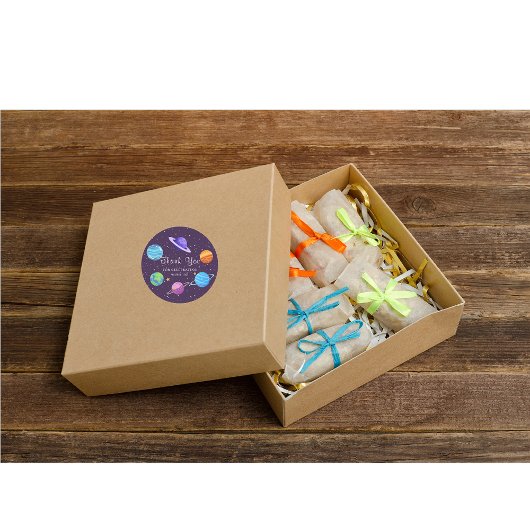 Ruimteverjaardag Dank u Sticker