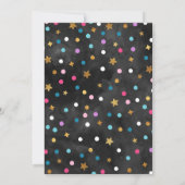 Ruimteverjaardagsuitnodiging Outer Space Party Kaart (Achterkant)