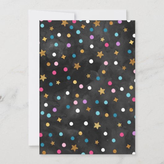 Ruimteverjaardagsuitnodiging Outer Space Party Kaart (Achterkant)