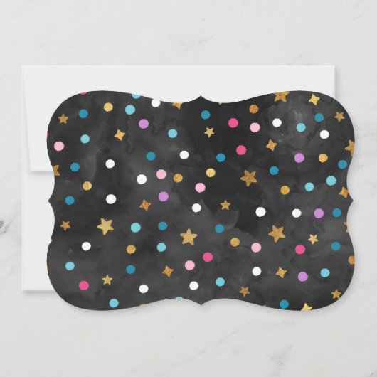 Ruimteverjaardagsuitnodiging Outer Space Party Kaart (Achterkant)