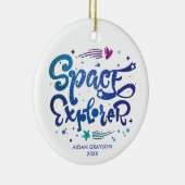 Ruimteverkenner Aangepaste buitenruimteas Keramisch Ornament (Rechts)