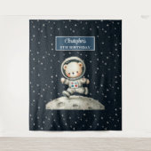 Ruimteverkenner Beer Verjaardagsfeest Wandtapijt Wandkleed (Voorkant)