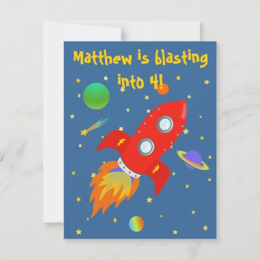 Ruimteverkenner - kleine uitnodiging (Voorkant)