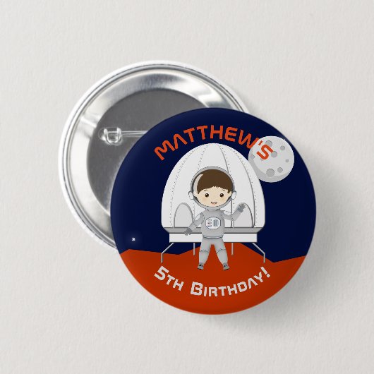 Ruimteverkenner Ronde Button 5,7 Cm (Voorkant /achterkant)