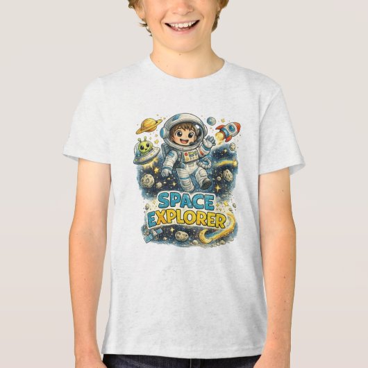 Ruimteverkenner Tri-Blend Shirt (Voorkant)