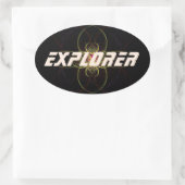 Ruimteverkenner van Alexandra Cook o.b.a. Linandar Ovale Sticker (Tas)