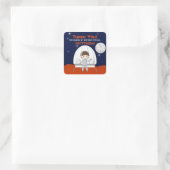 Ruimteverkenner Vierkante Sticker (Tas)