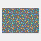 Ruimteverkenners op Dark Grey Inpakpapier Vel (Voorkant 2)