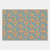 Ruimteverkenners op lichtbruin inpakpapier vel (Voorkant)