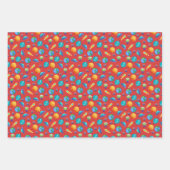 Ruimteverkenners op rood inpakpapier vel (Voorkant 3)