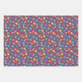 Ruimteverkenners op Ruby Paarse Inpakpapier Vel (Voorkant 2)