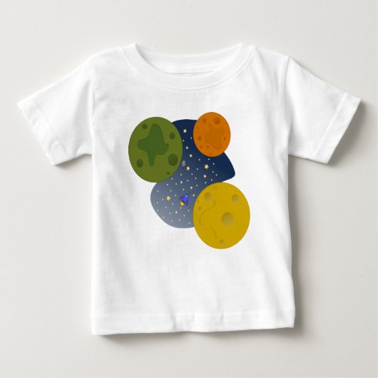 Ruimteverkenning baby T-Shirt (Voorkant)