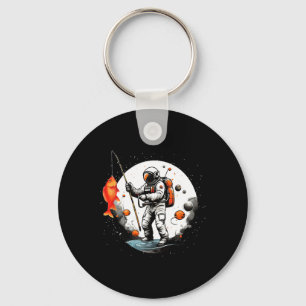 Ruimteverkenning Kosmonaut Ruimtevaarder Vissen As Sleutelhanger