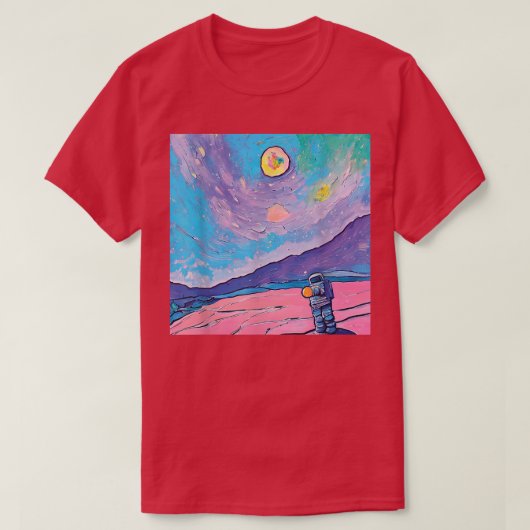 Ruimteverkenning Kunstse astronaut T-Shirt (Design voorkant)