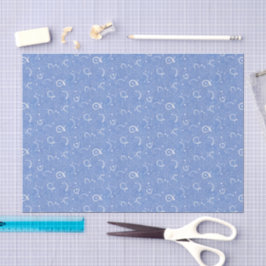 Ruimteverkenning Papercut Collage Lichtblauw Tissuepapier